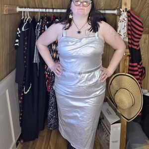 Silver Wiggle Dress Micheline Pitt